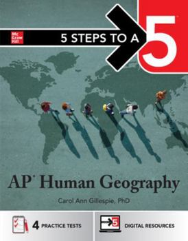 Paperback 5 Steps to a 5: AP Human Geography 2026: Practice AP Tests + AP Content Review + Digital Exams Book