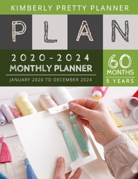 Paperback 5 year monthly planner 2020-2024: five year planner 2020-2024 for planning short term to long term goals - easy to use and overview your plan - craft Book