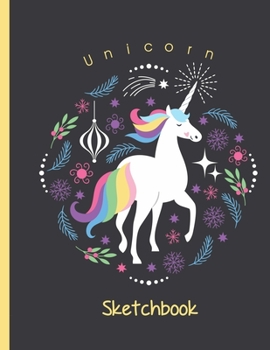 Unicorn Sketchbook: Large Plain Paper Sketchpad with Cute Unicorn Coloring Sheets. Great as Drawing Pad for Kids Easel with Blank Paper to