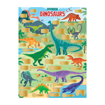 Board Game Scratch Off Poster: Scratch-A-Fact: Dinosaurs Book