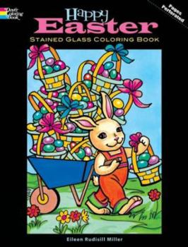 Paperback Happy Easter Stained Glass Coloring Book