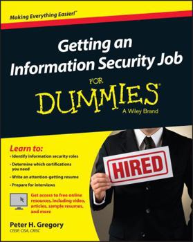 Paperback Getting an Information Security Job for Dummies Book