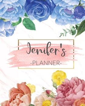 Paperback Jenifer's Planner: Monthly Planner 3 Years January - December 2020-2022 - Monthly View - Calendar Views Floral Cover - Sunday start Book