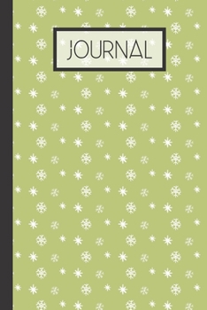 Paperback Journal: Green Winter Snowflake Lined 120 Page Journal (6"x 9") Book