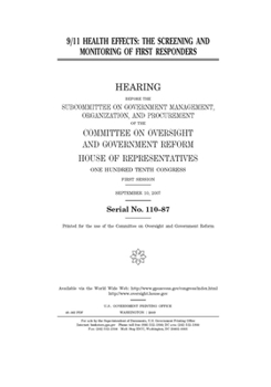 Paperback 9/11 health effects: the screening and monitoring of first responders Book