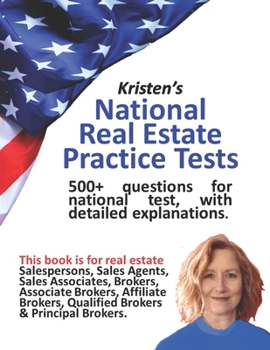 Paperback Kristen's National Real Estate Practice Tests Book