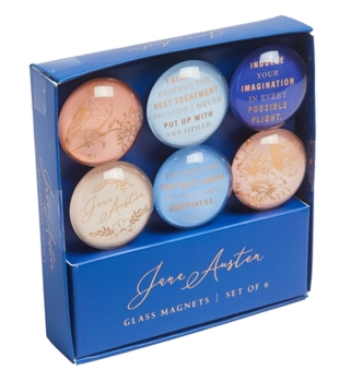 Misc. Supplies Jane Austen: Glass Magnet Set (Set of 6) Book