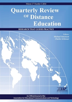 Paperback Quarterly Review of Distance Education Vol 17 Issue 3 Book
