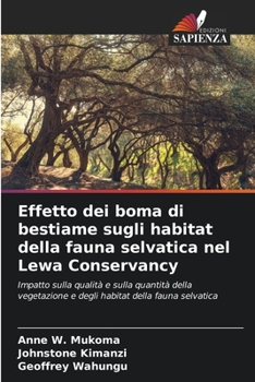 Effetto dei boma di bestiame sugli habitat della fauna selvatica nel Lewa Conservancy: Impatto sulla qualità e sulla quantità della vegetazione e degli habitat della fauna selvatica