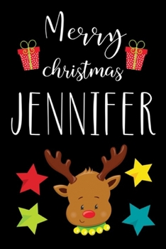 Merry Christmas Jennifer: Cute Lined Notebook Journal Planner, Xmas Gifts For Kids Santa Claus