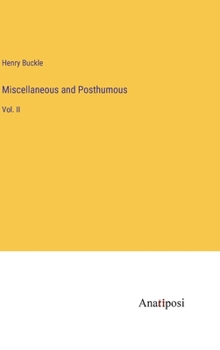Hardcover Miscellaneous and Posthumous: Vol. II Book