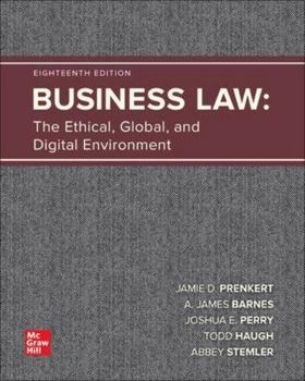 Hardcover Business Law: The Ethical, Global, and Digital Environment Book