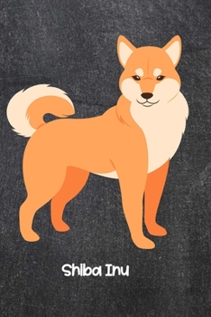 Paperback Shiba Inu: Dogs Blank Lined Gift Journal Diary or Notebook, Hand Drawn Illustration, Wide Rule Book