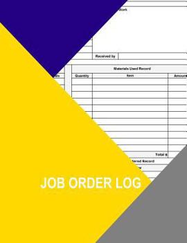 Paperback Job Order Log Book