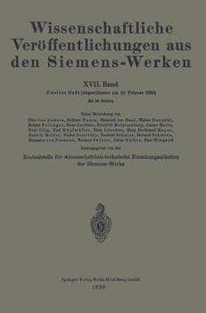 Paperback Wissenschaftliche Veröffentlichungen Aus Den Siemens-Werken: XVII. Band [German] Book