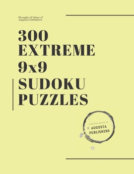 Paperback 300 Extreme 9x9 SUDOKU Puzzles Book