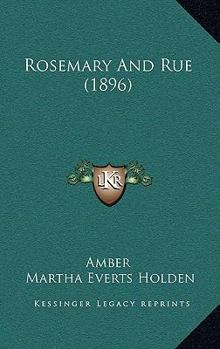 Paperback Rosemary And Rue (1896) Book