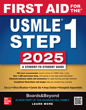 Hardcover First Aid for the USMLE Step 1 2025 Book
