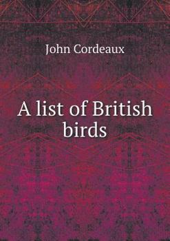 Paperback A list of British birds Book