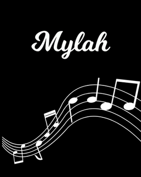 Mylah: Sheet Music Note Manuscript Notebook Paper Personalized Custom First Name Initial M Musician Composer Instrument Composition Book 12 Staves a Page Staff Line Notepad Notation Guide Create Compo
