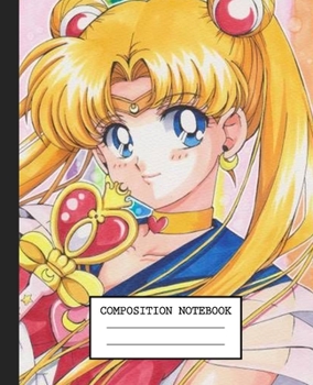 Notebook: Anime Japan Sailor Moon Soft Glossy Cover Graph Paper Pages Book 7.5 x 9.25 Inches 110 Pages