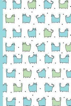 Paperback Precious Cats - Blue and Green: College Ruled Notebook Book