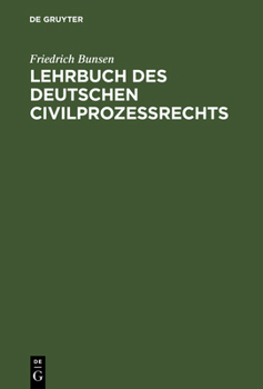 Hardcover Lehrbuch des deutschen Civilprozeßrechts [German] Book