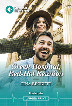 Mass Market Paperback Greek Hospital, Red-Hot Reunion [Large Print] Book