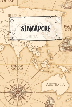 Singapore: Dotted Travel Diary Notebook or Journey Dotted Grid Journal - Holiday Trip Pocketbook for Men and Women with Dots