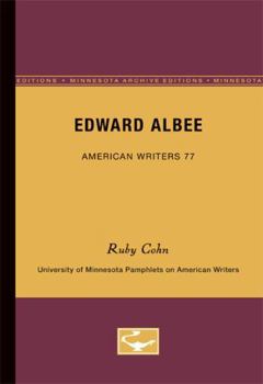 Paperback Edward Albee - American Writers 77: University of Minnesota Pamphlets on American Writers Book