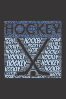 Hockey: Notebook, Journal | Lined Paper | 120 Pages DIN A5 (6 x 9") | Notes, Drawings, Planer, Diary, Organization | Word Cloud Present