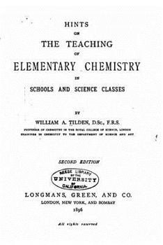 Paperback Hints on the Teaching of Elementary Chemistry in Schools and Science Classes Book