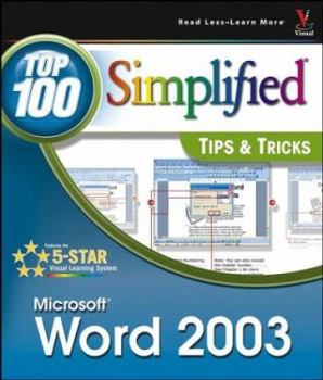 Paperback Microsoft Word 2003: Top 100 Simplified Tips & Tricks Book