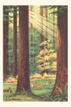 Paperback The Vintage Journal Redwoods Scene with People and Deer Book