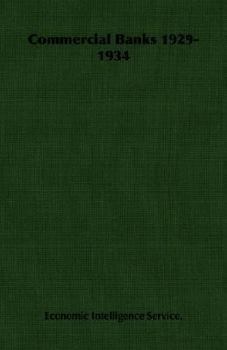 Paperback Commercial Banks 1929-1934 Book