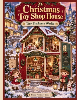 Paperback Christmas Toy Shop House: Tiny Playhouse Worlds Cut and Play for Kids Book