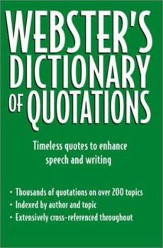 Hardcover Webster's Dictionary of Quotations Book