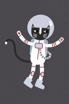 Notes: A Blank Isometric Graph Paper Notebook with Black and White Tuxedo Cat Astronaut Cover Art