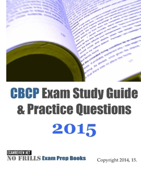Paperback CBCP Exam Study Guide & Practice Questions 2015 Book