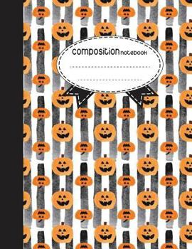 Paperback Composition Notebook, 8.5 x 11, 110 pages: Pumpkin Halloween v.2: (School Notebooks) Book