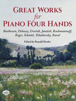 Paperback Great Works for Piano Four Hands Book
