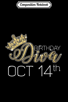 Composition Notebook: Birthday Diva October 2nd Libra Pride  Journal/Notebook Blank Lined Ruled 6x9 100 Pages