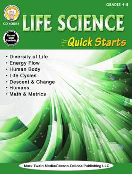 Paperback Life Science Quick Starts, Grades 4 - 8 Book