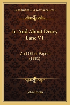 Paperback In And About Drury Lane V1: And Other Papers (1881) Book