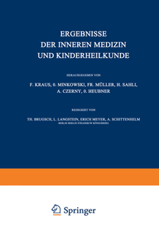 Paperback Ergebnisse Der Inneren Medizin Und Kinderheilkunde: Zwölfter Band [German] Book