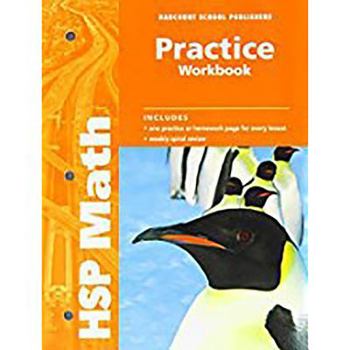 Paperback Harcourt School Publishers Math: Practice Workbook Student Edition Grade 5 Book