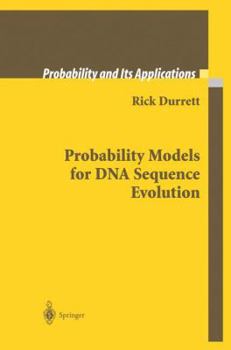 Hardcover Probability Models for DNA Sequence Evolution Book