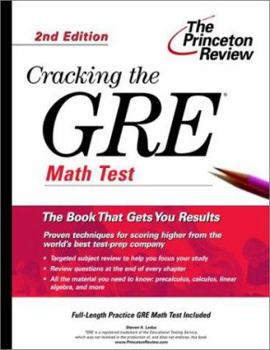 Paperback Cracking the GRE Math Test, 2nd Edition Book