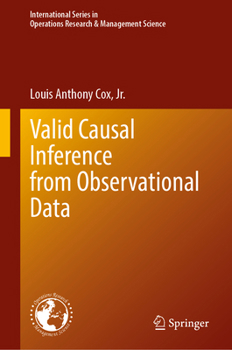 Hardcover Valid Causal Inference from Observational Data Book