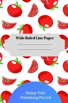 Paperback Cute Tomato Theme Wide Ruled Line Paper Book